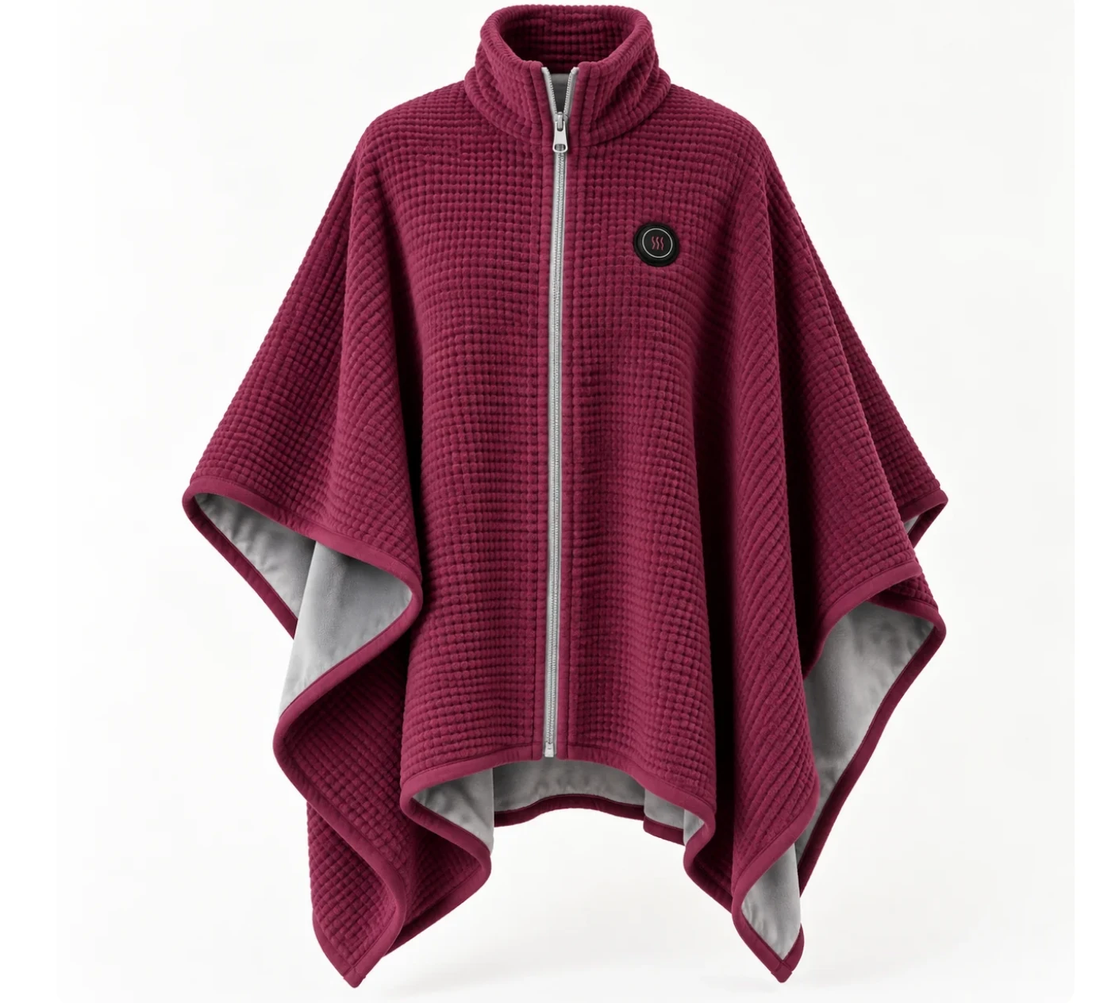 WarmWrap heated blanket Burgundy