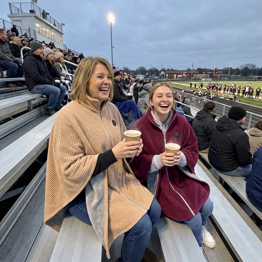 Mom and daughter at the game